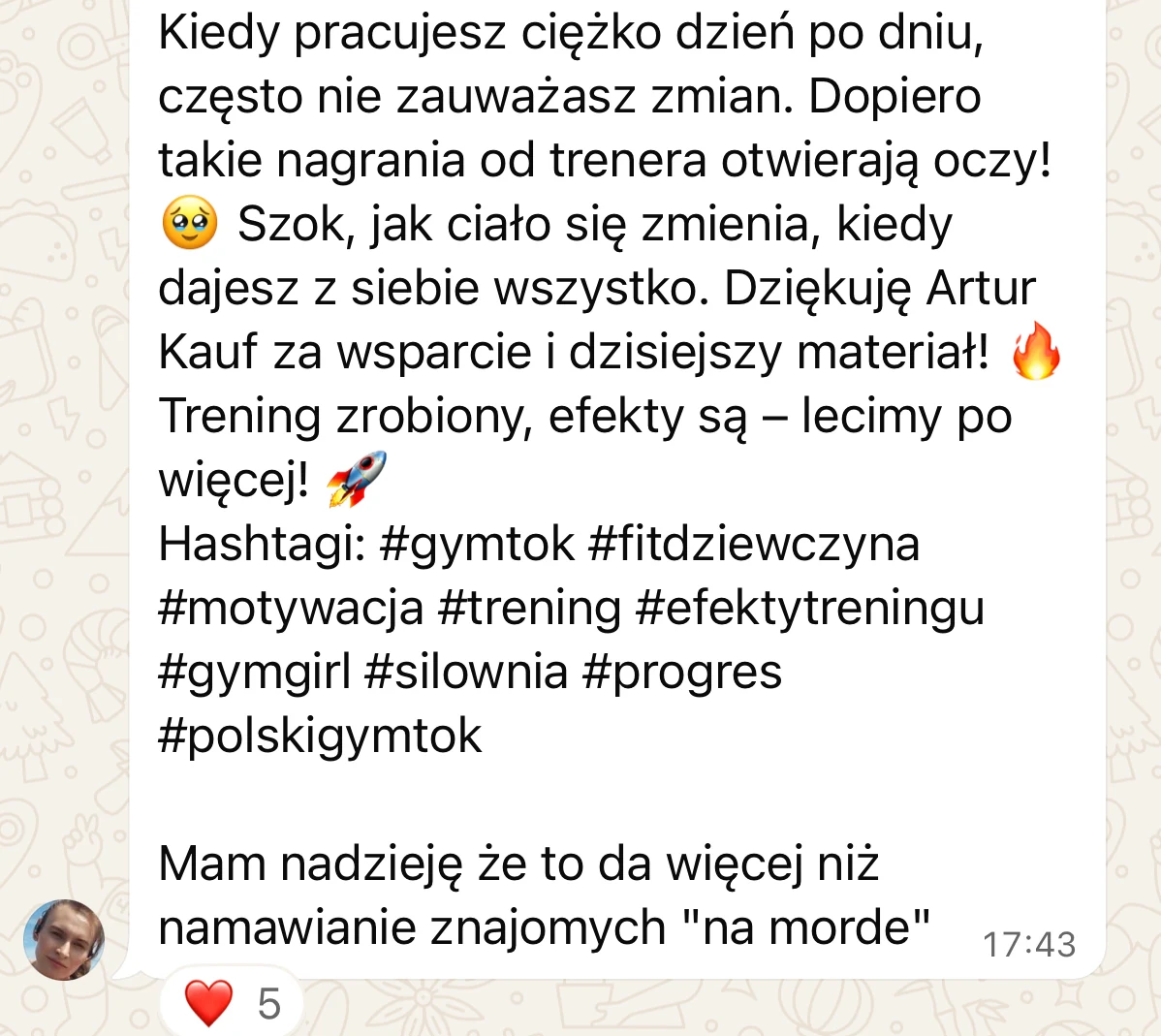 Opinia kursantki