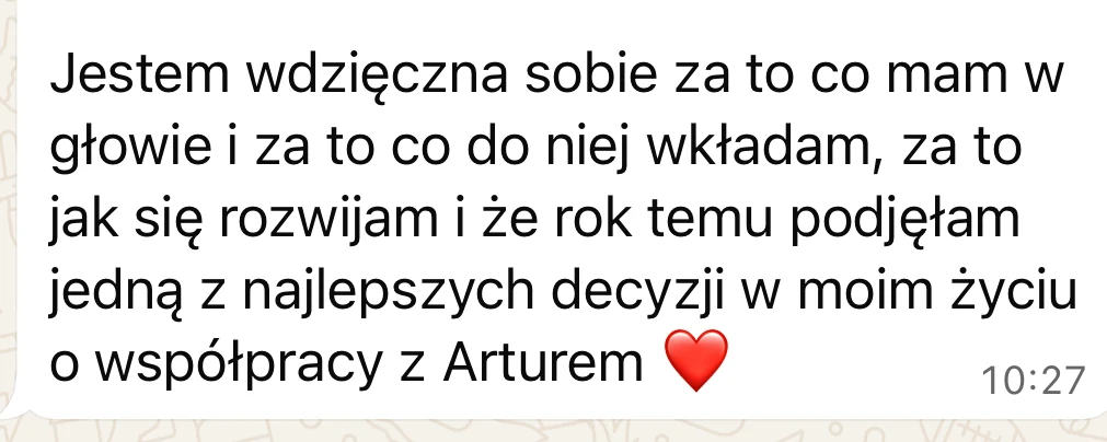 Opinia kursantki