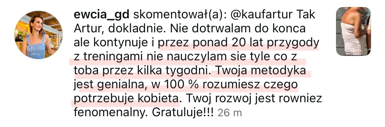Opinia kursantki