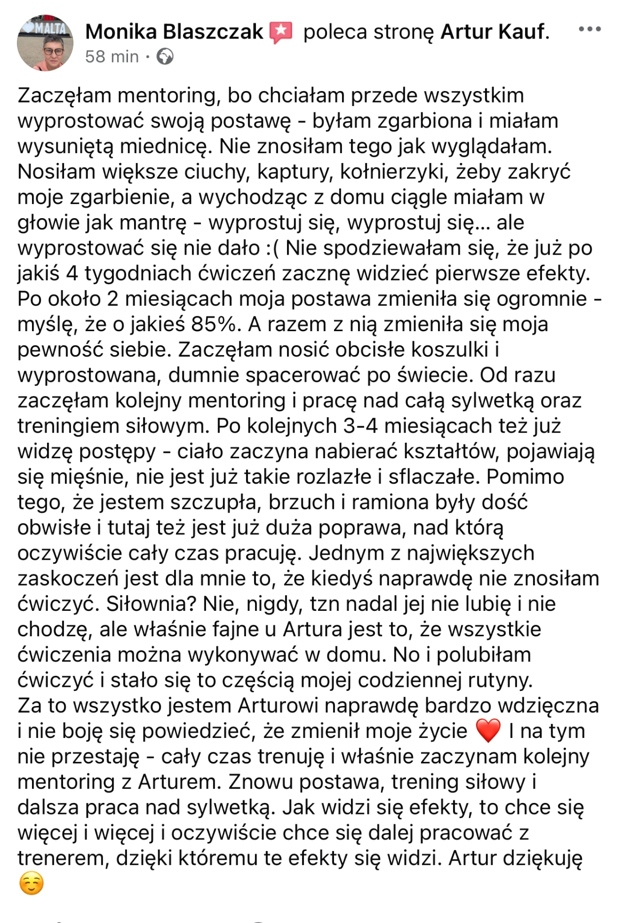 Opinia kursantki
